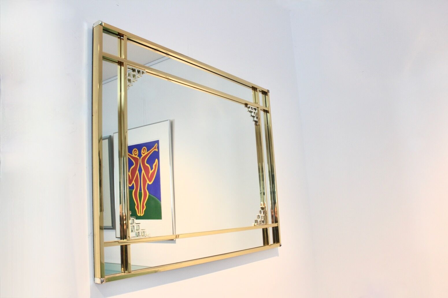 Graphic mirror by Belgochrom 105x80cm
