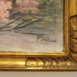 Golden frame flower decorations