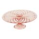 Pink Art Deco Cake Plate Pastry Dish Val Saint Lambert 34cm