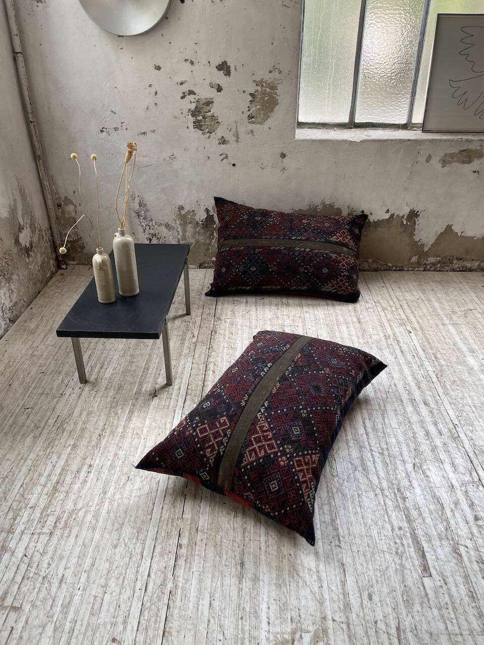 Paire de coussins XXL Kilim vintage