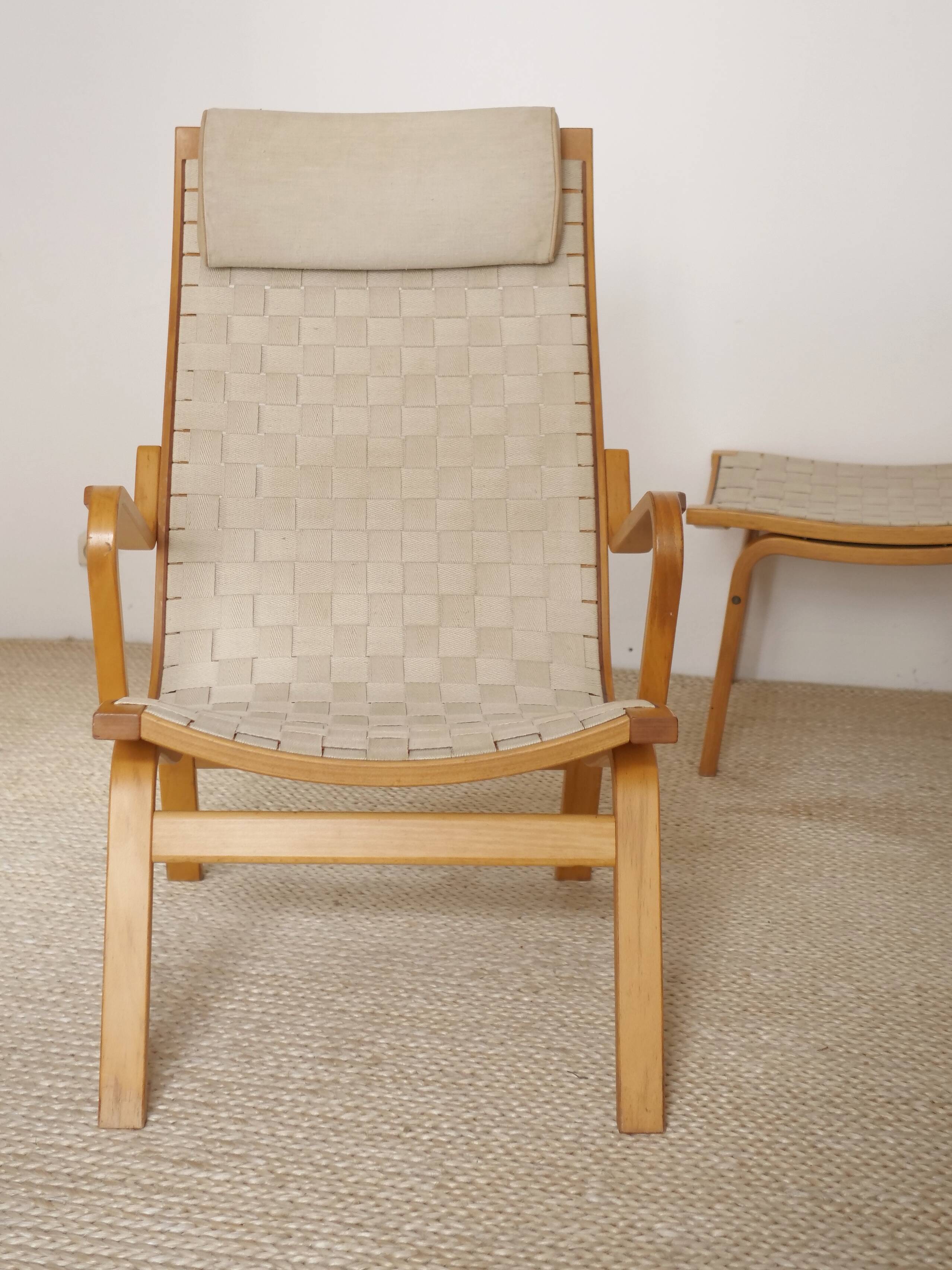 Fauteul Scandinave Finn Ostergaard avec ottoman