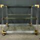 Rolling acrylic and brass serving table – 1960
