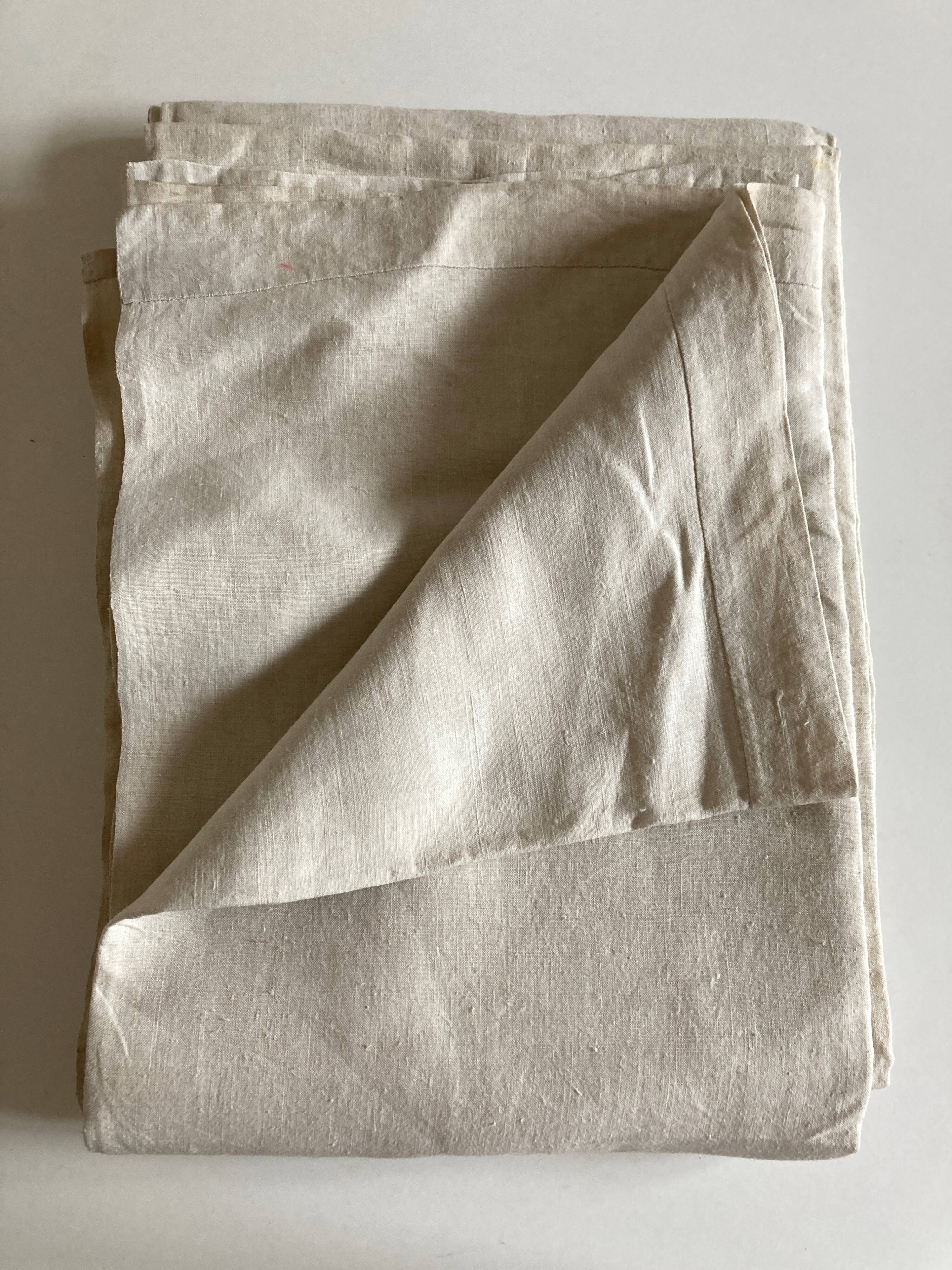 Country sheet 19th in fine linen canvas not sold reserve linen