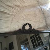 Small brass mirror with chain 29x25cm