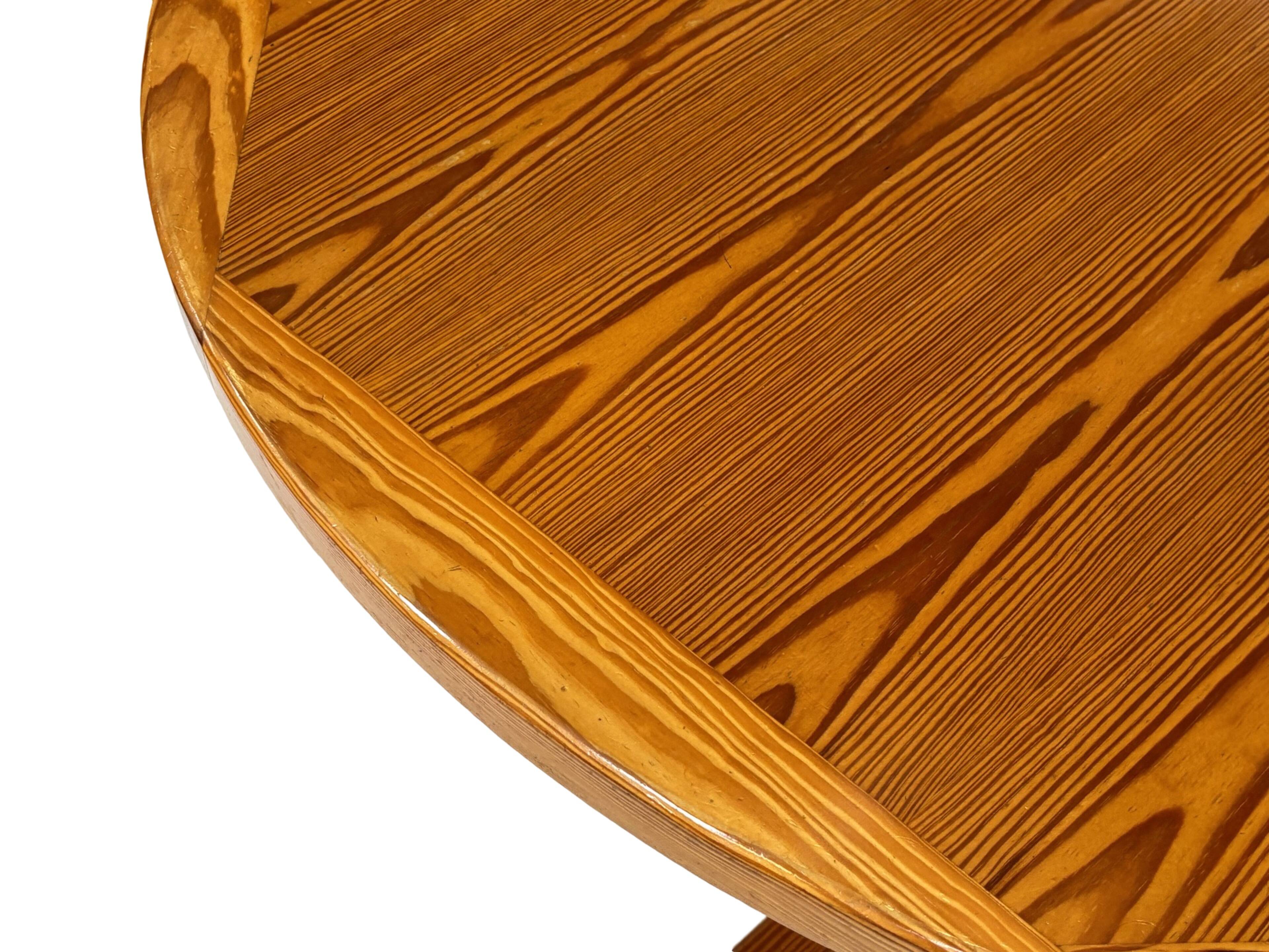 Vintage Design Pine Dining Table, Oval Table from the 1970s