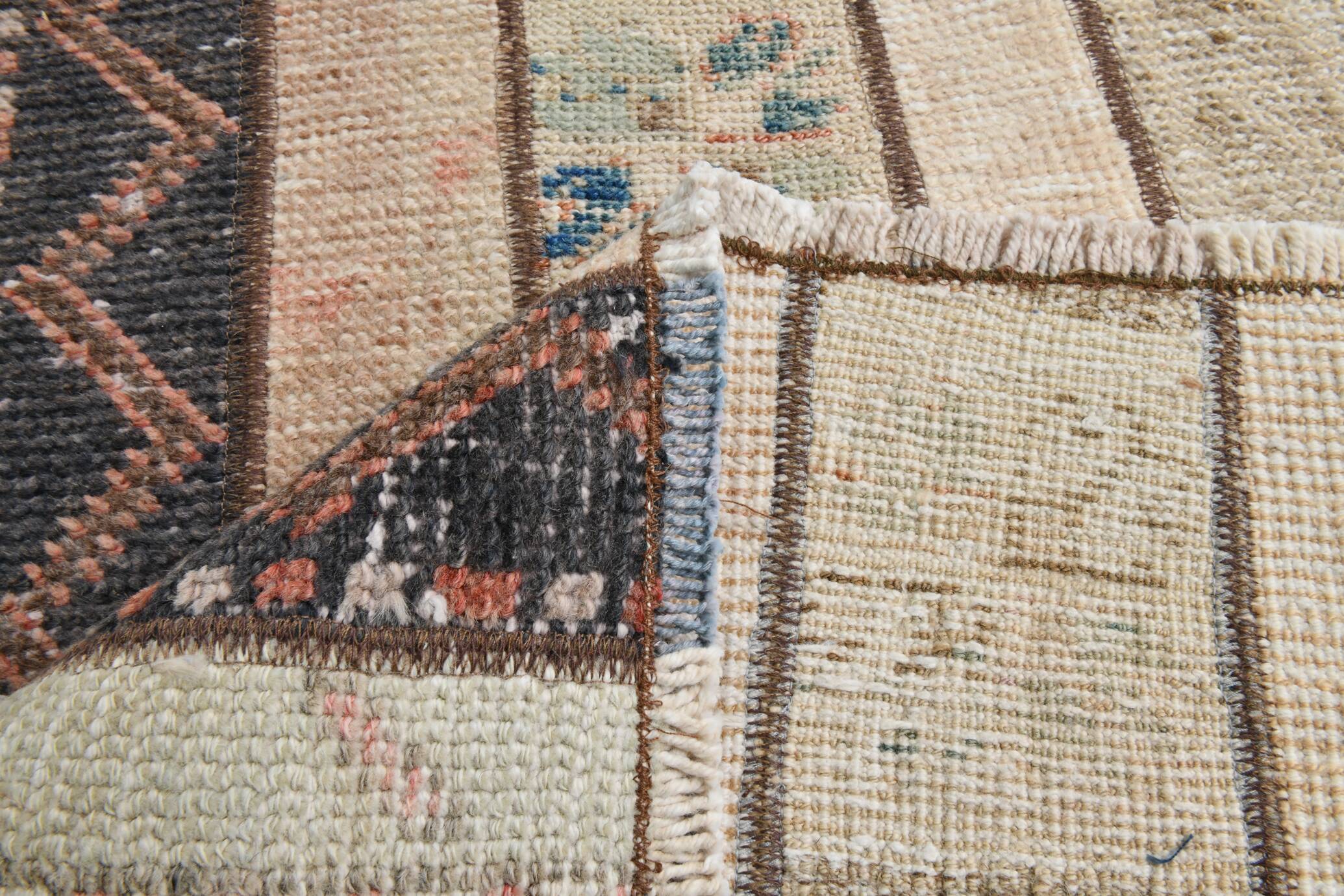 Mid Century Modern Vintage Runner Rug, 71x290Cm