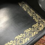 Hairdresser or toilet table in English pine, painted black