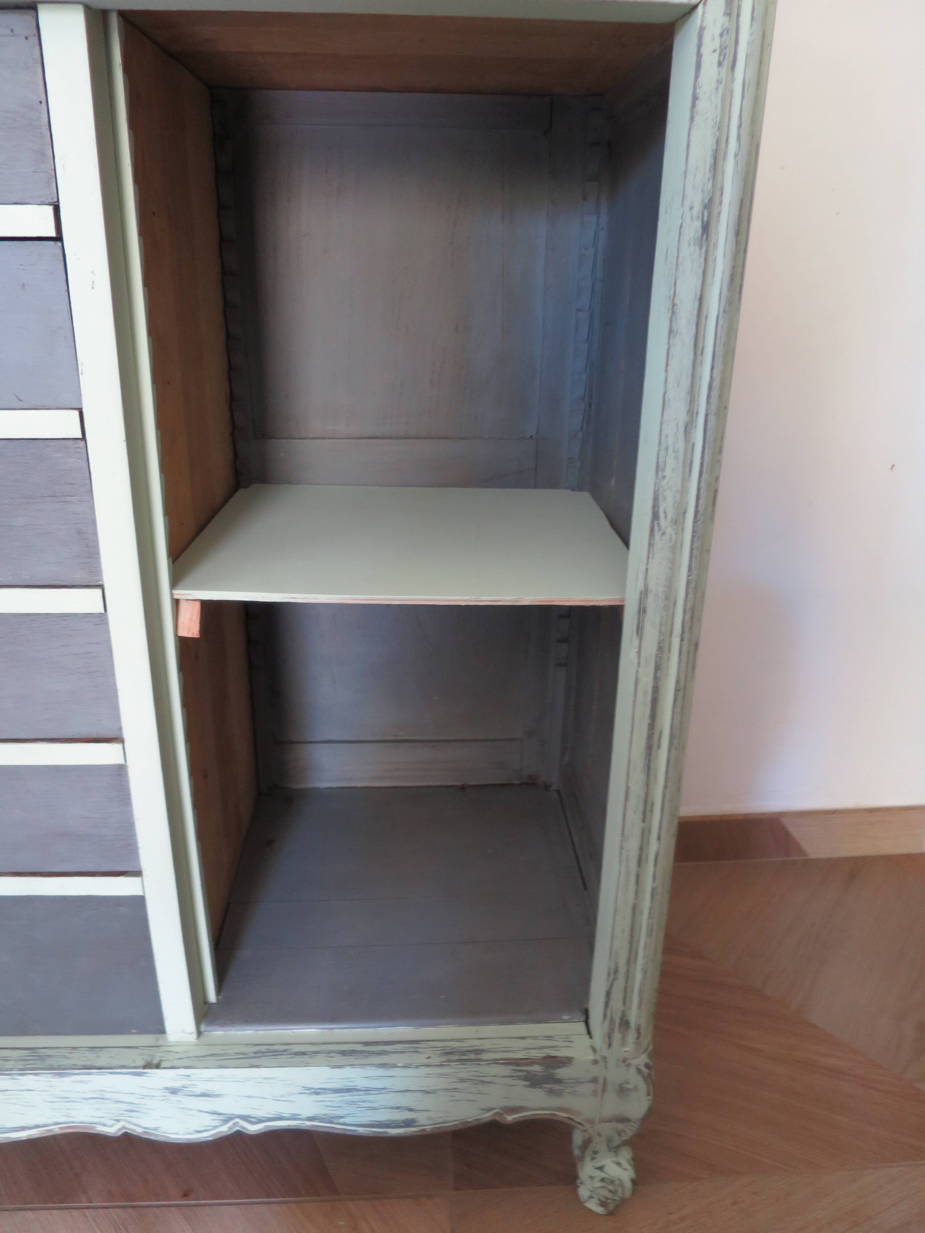 Vintage - Jam cupboard - Low sideboard - Rustic / Shabby chic - Solid wood