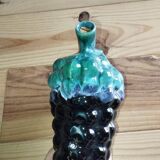 Vintage Vallauris jug in ceramic barbotine with grape decoration – 1950s