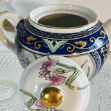 Small milk jug and sugar bowl from Japan with floral patterns from the 1930s/1940s.