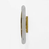 Pair of Modern Murano Glass Transparent and Brass Sconces, Italy