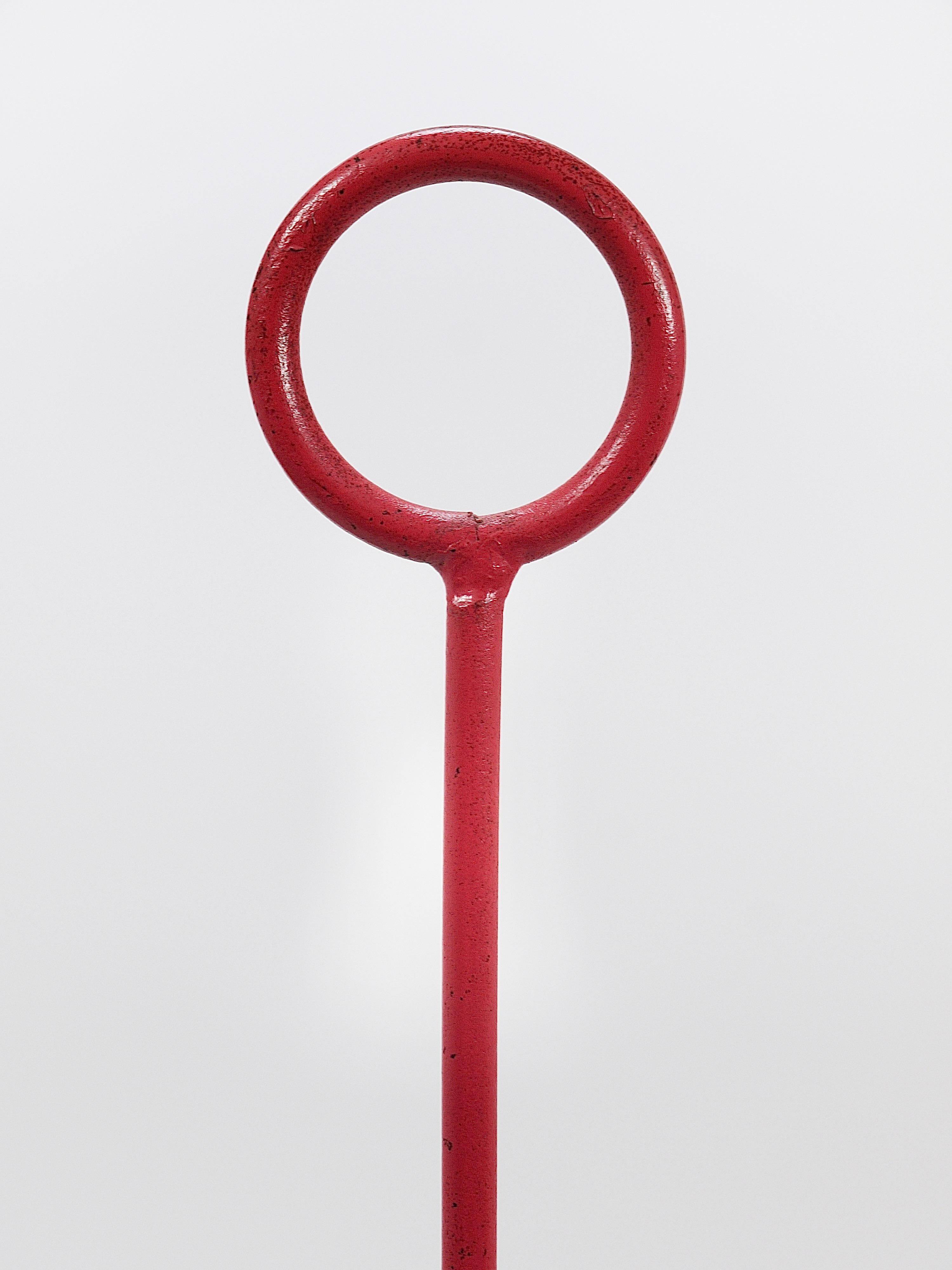 Bow tie umbrella stand in the style of Mathieu Matégot, mid-century, metal, France, 1950s.