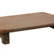 Ancienne table à thé en teck birman patine bleue d'origine