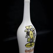 Bouteille à liqueur "cognac" faïence émaillée de Roger Capron Vallauris