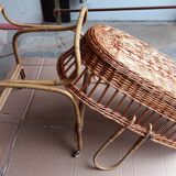 60s rattan basket