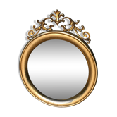 Old round mirror 50x62cm