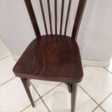 Suite de 6 chaises de bistrot Baumann vintage 1960