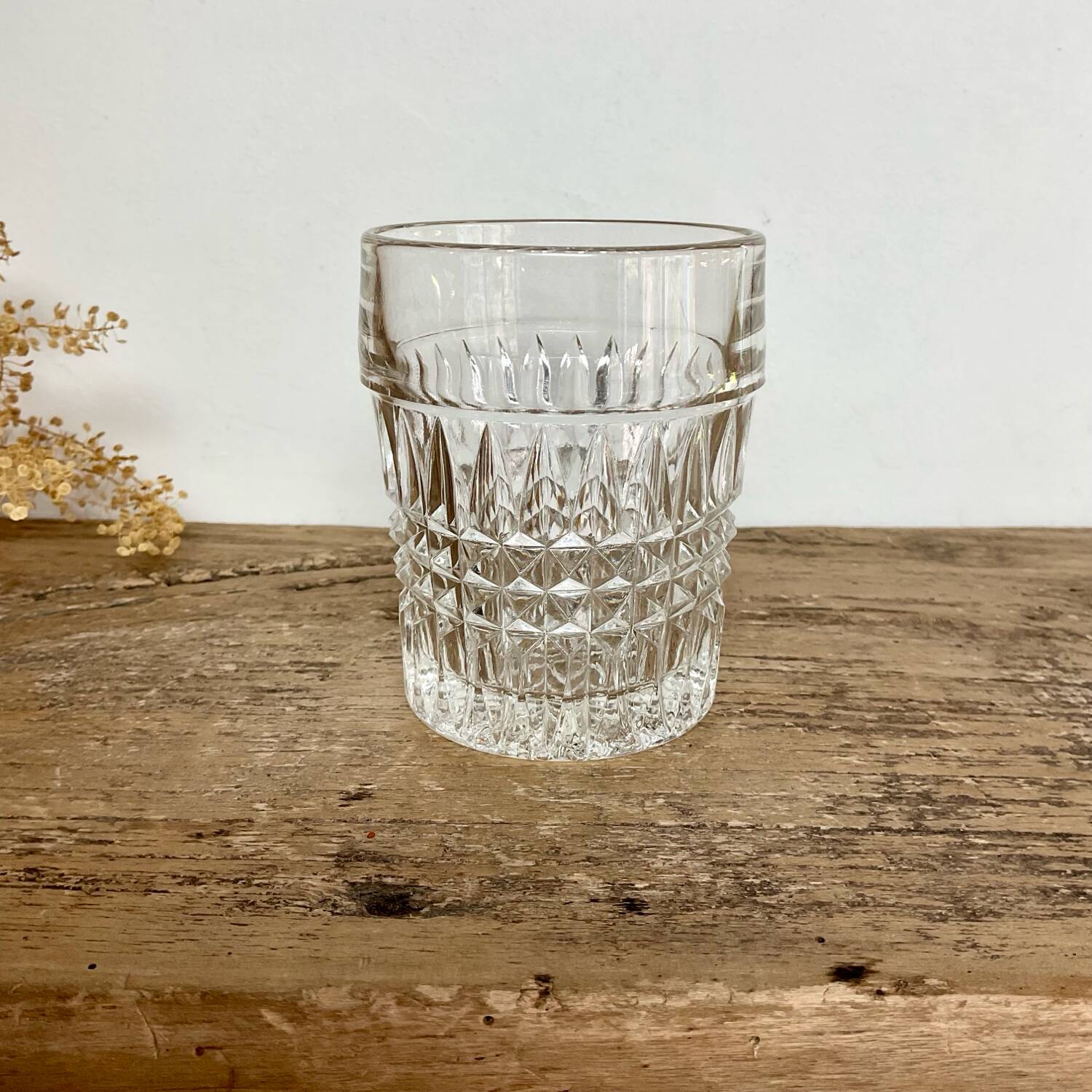 5 vintage whiskey glasses
