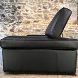 ROCHE BOBOIS Black leather sofa ULTIMATE model