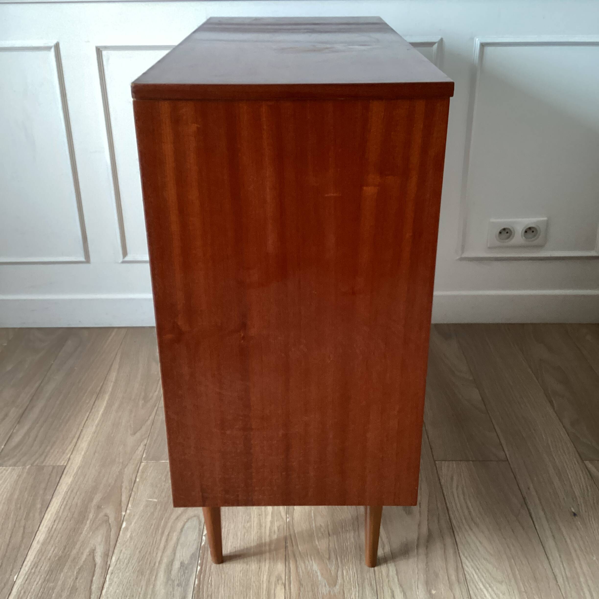 Commode placage teck