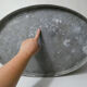 Ancienne bassine baignoire galvanisée zinc ovale
