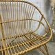 Vintage rattan bench