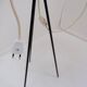 Vintage cocoon tripod floor lamp with brass details, 1960s