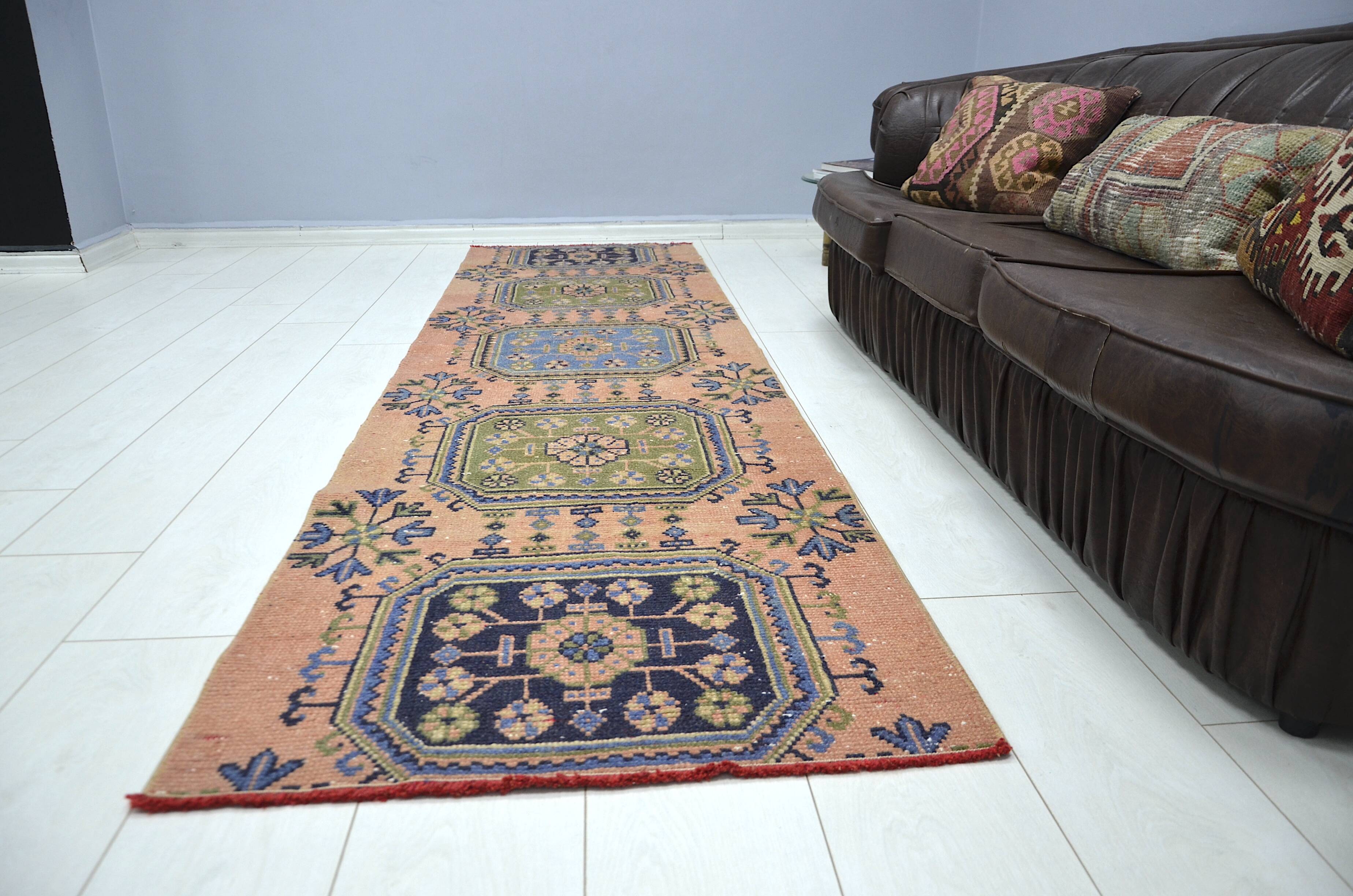 Orange & Green Turkish Runner sku 2241