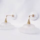Art Deco swan neck wall lights