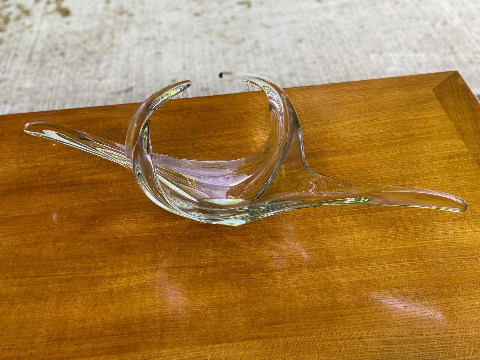 60s stretched crystal centrepiece fruit bowl