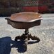 Antique round table in solid oak