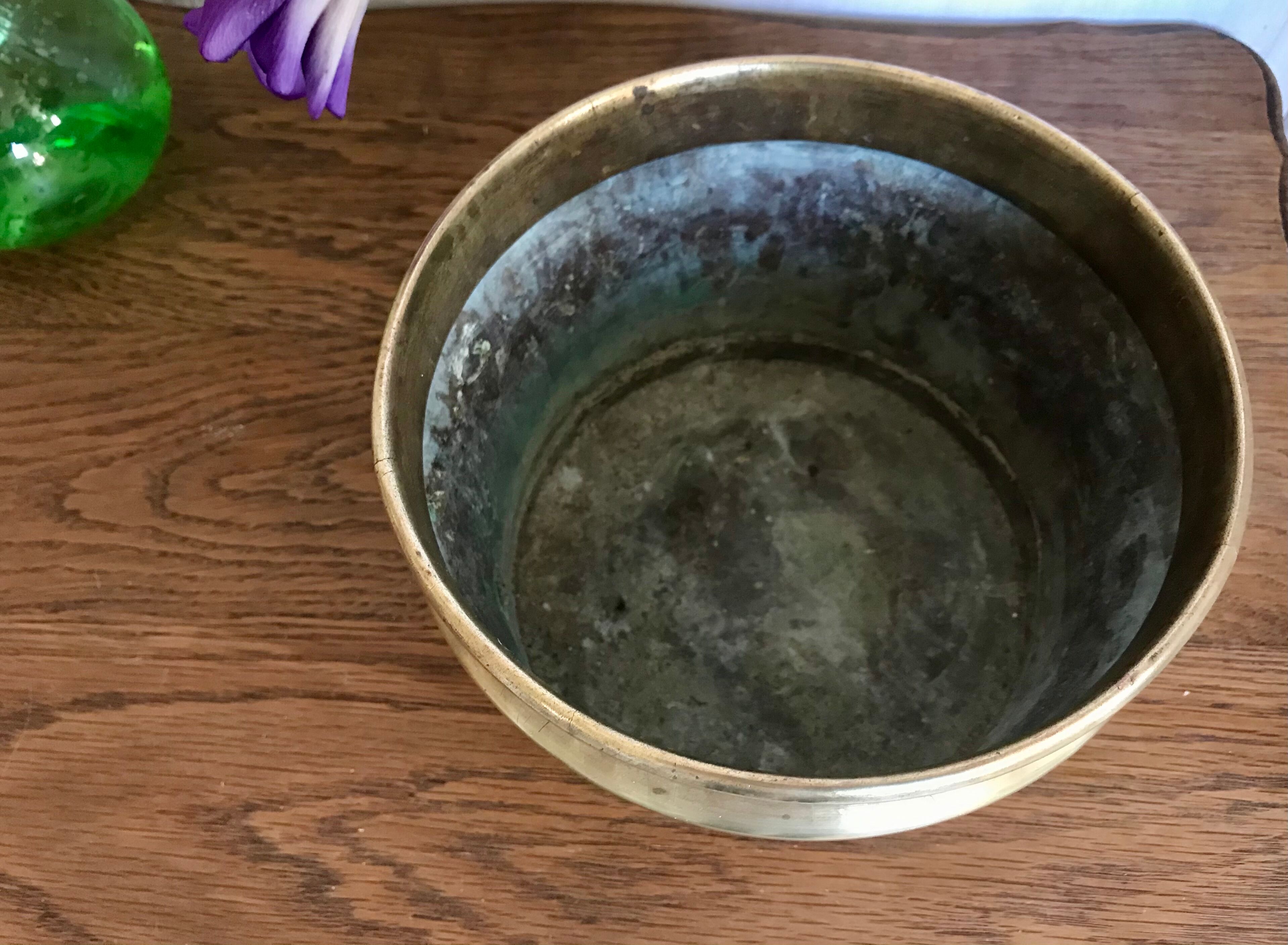 Cache-pot en laiton vintage