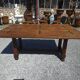 Table de ferme en chêne avec abattants
