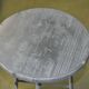 Round industrial stool in grey metal - mid-century style from the 1960s