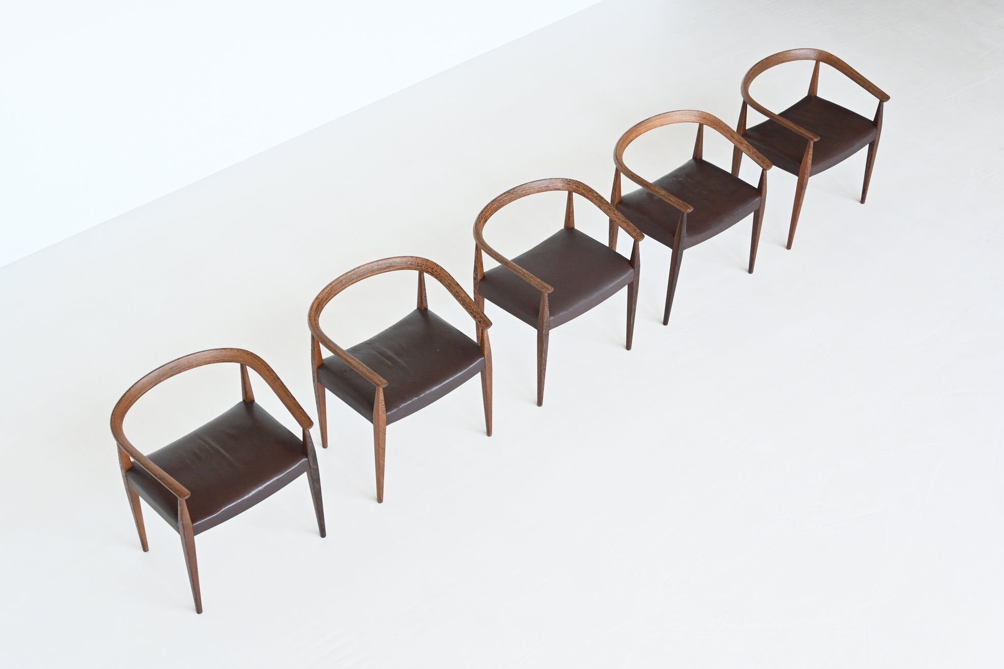 Nanna Ditzel model 113 armchairs Poul Kold Savvaerk Denmark 1955