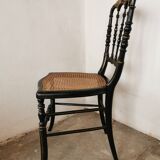 Black chair Napoleon III year, with gilding