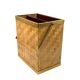 Hollywood regency brass and woven bamboo magazine rack, Metal Linea Nova Italy 1970