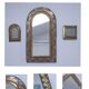 Three metal mirrors brass copper silver metal 80s