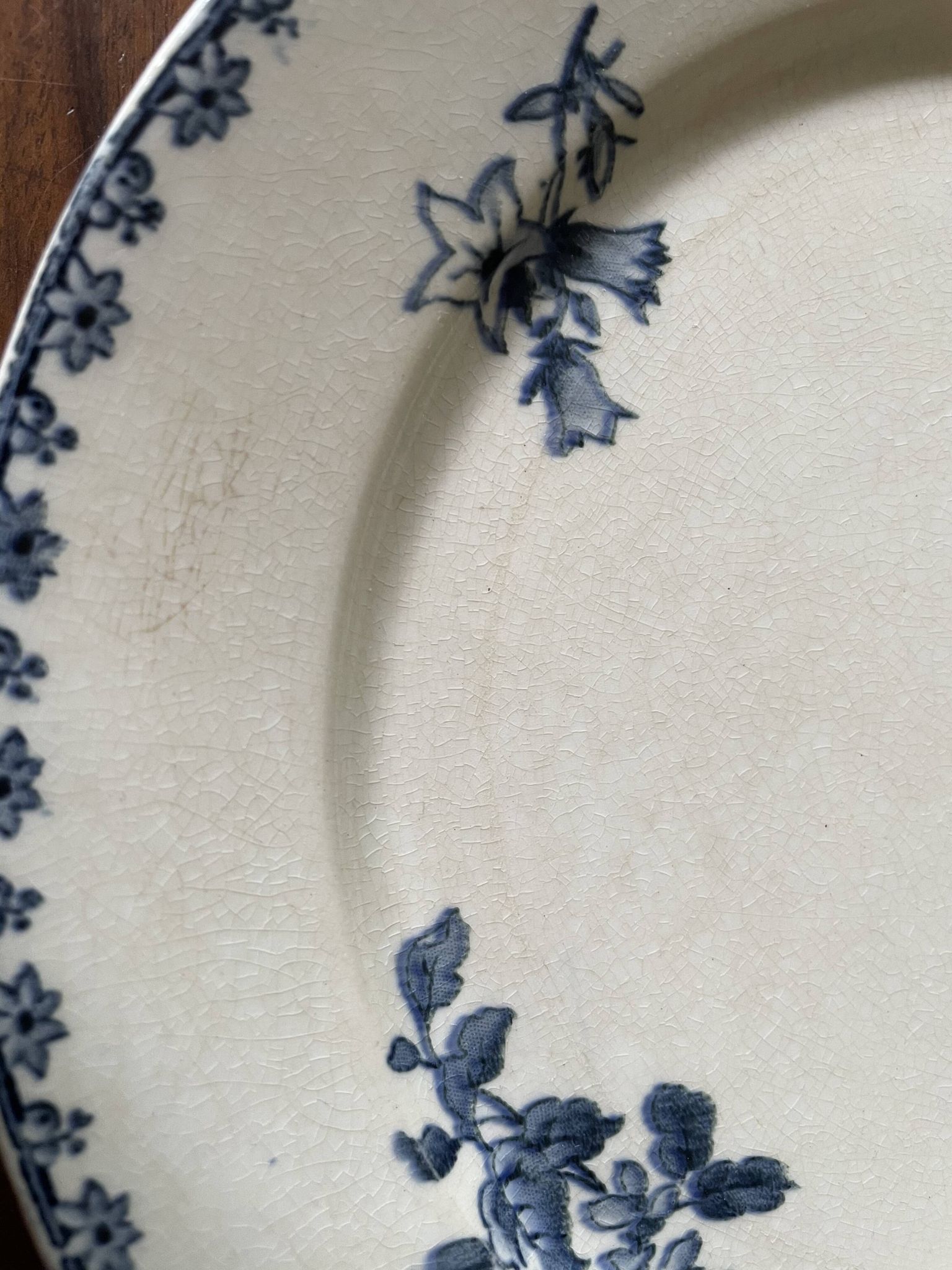 Flat plates Sarreguemines Iron Earth model Blue favorite