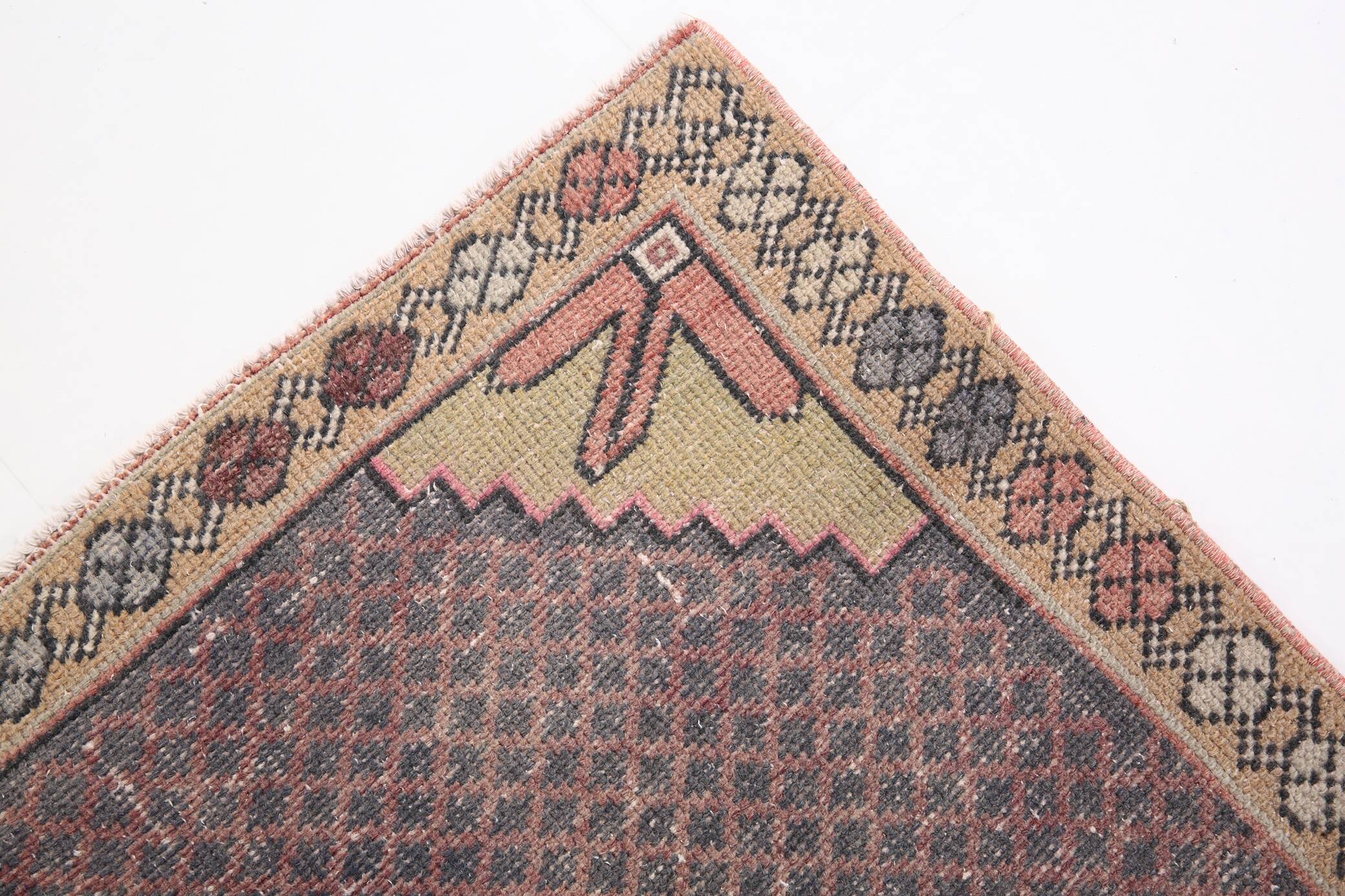 Tapis oriental persan vintage terracotta