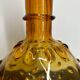 Flacon vase verre ambré soufflé années 60