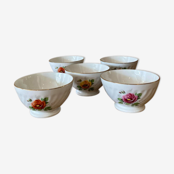 Set of 5 porcelain bowls