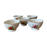 Set of 5 porcelain bowls