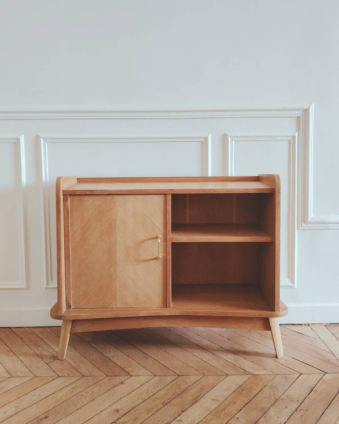 Renovated vintage buffet in Scandinavian style, 1960s.