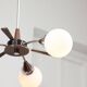 Mid-Century Modern Italian Chrome and Opaline Chandelier