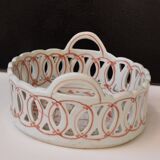 Ludwigsburg Porcelain Reticulated Bascket or Openwork Basket Dimensions 22,5cm