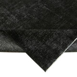 Hand-Knotted Oriental Overdyed 300 cm x 400 cm Black Wool Carpet
