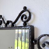 Brutalist wrought iron mirror 1940