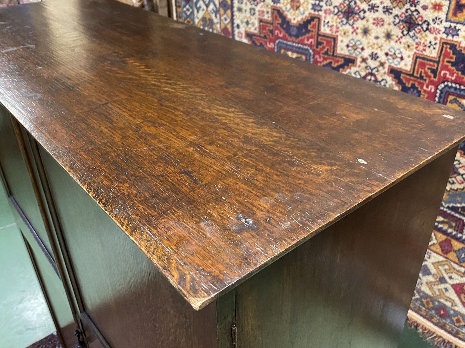 1930s English oak cabinet