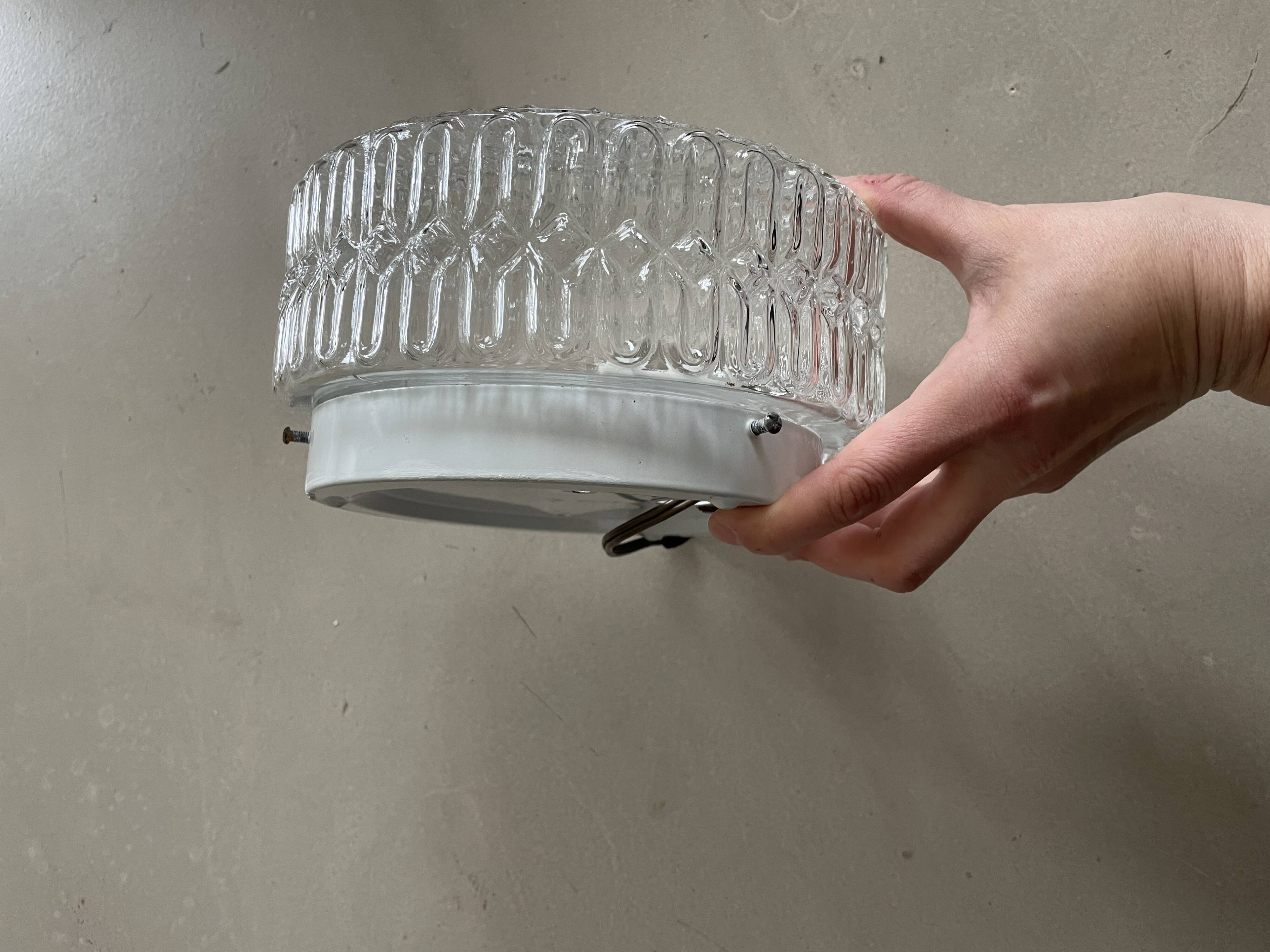 Plafonnier en verre vintage